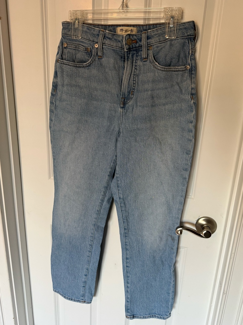 Madewell Light Blue High-Rise Straight-Leg Jeans